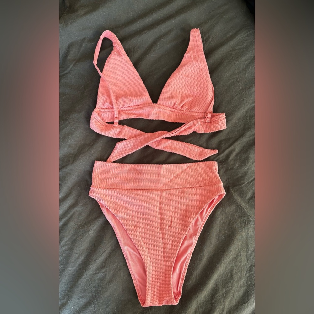 Peach High Waisted Bikini
